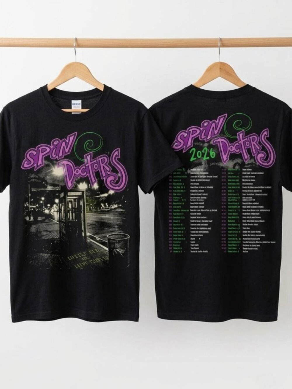 Spin Doctors 2026 Tour With Blues Traveler Gin Blossoms Black T-Shirt Reprint